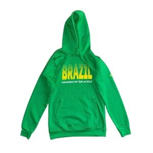 Fifa World Cup Qatar 2022 Brazil Hoodie In Green & Yellow